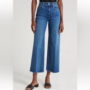 Paige Anessa Rae Hem Wide-Leg Crop Jeans